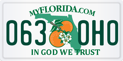 FL license plate 0630HO