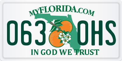 FL license plate 0630HS
