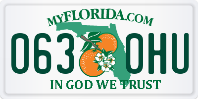 FL license plate 0630HU