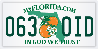FL license plate 0630ID