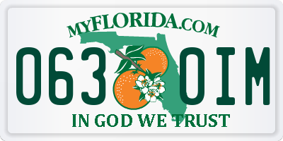 FL license plate 0630IM