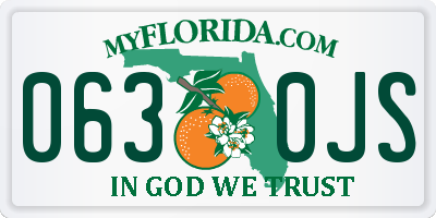 FL license plate 0630JS