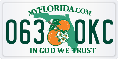 FL license plate 0630KC