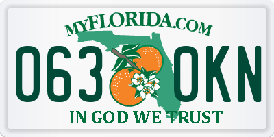 FL license plate 0630KN
