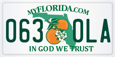 FL license plate 0630LA