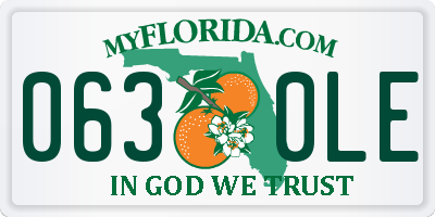 FL license plate 0630LE