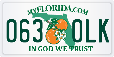 FL license plate 0630LK
