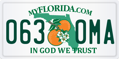 FL license plate 0630MA