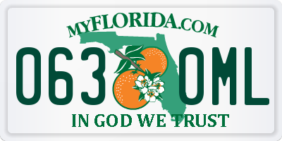 FL license plate 0630ML
