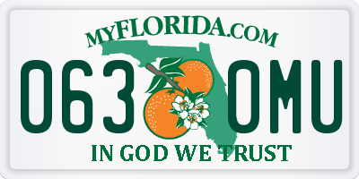 FL license plate 0630MU