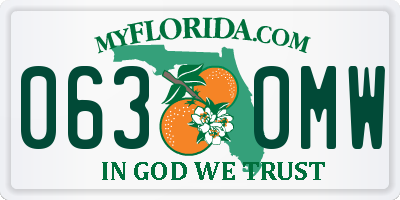 FL license plate 0630MW