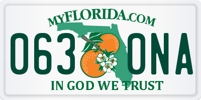 FL license plate 0630NA