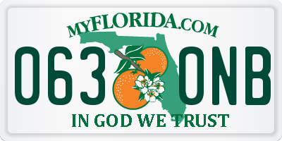 FL license plate 0630NB