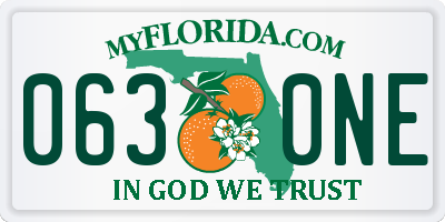 FL license plate 0630NE