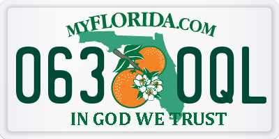 FL license plate 0630QL