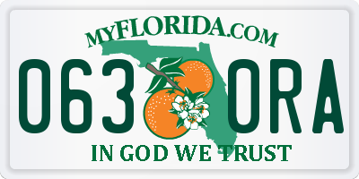 FL license plate 0630RA