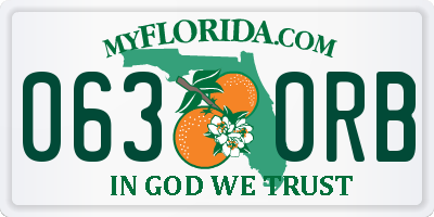 FL license plate 0630RB