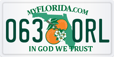 FL license plate 0630RL