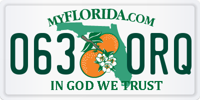 FL license plate 0630RQ