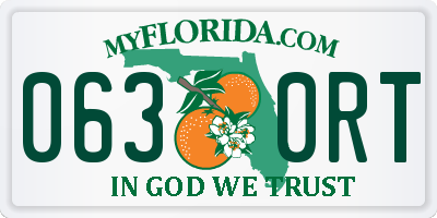 FL license plate 0630RT