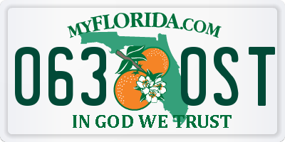 FL license plate 0630ST
