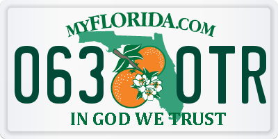 FL license plate 0630TR