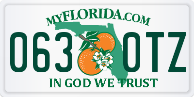FL license plate 0630TZ