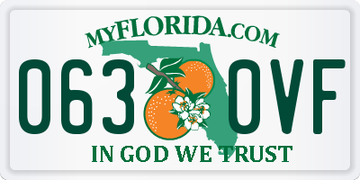 FL license plate 0630VF