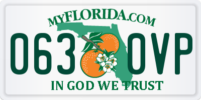 FL license plate 0630VP