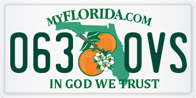 FL license plate 0630VS