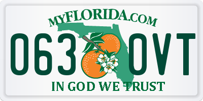FL license plate 0630VT