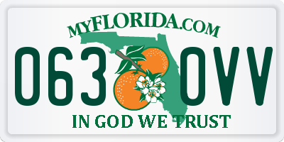 FL license plate 0630VV