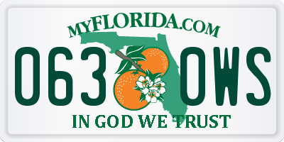 FL license plate 0630WS