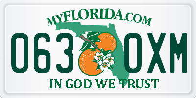 FL license plate 0630XM