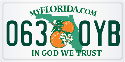 FL license plate 0630YB