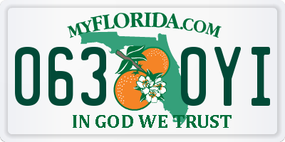 FL license plate 0630YI