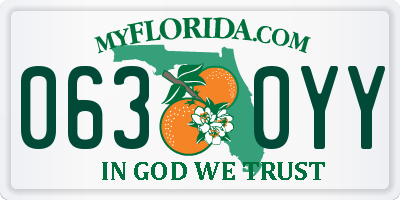 FL license plate 0630YY