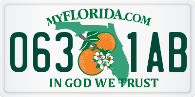 FL license plate 0631AB