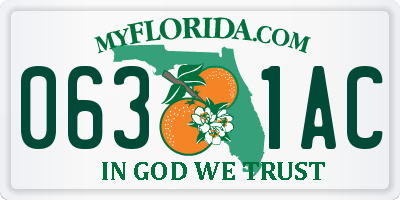 FL license plate 0631AC
