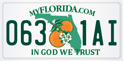 FL license plate 0631AI
