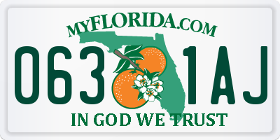 FL license plate 0631AJ