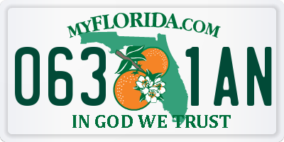 FL license plate 0631AN