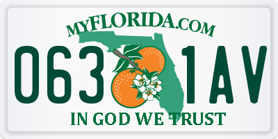 FL license plate 0631AV