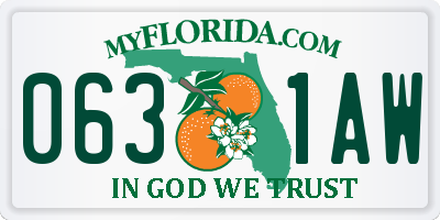 FL license plate 0631AW