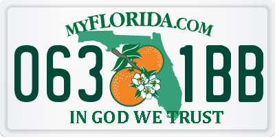 FL license plate 0631BB