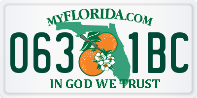 FL license plate 0631BC