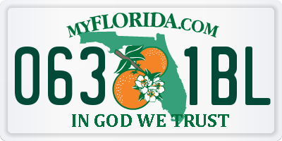 FL license plate 0631BL