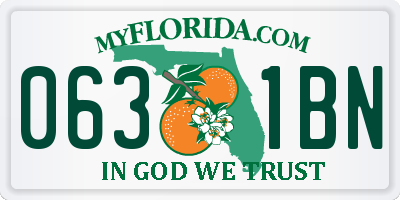 FL license plate 0631BN