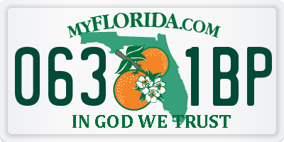 FL license plate 0631BP