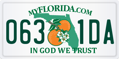 FL license plate 0631DA